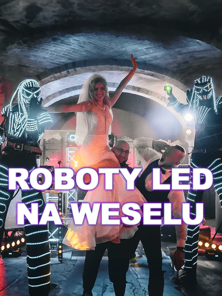 roboty led na weselu, atrakcja na wesele